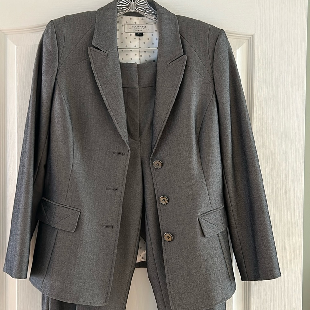 Tahari Gray Suit